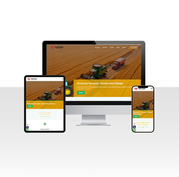 Ziraat Makineleri Firması Web Sitesi Paketi – Eskişehir
